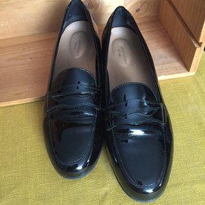 Clarks Unstructured Patent Leather Loafers